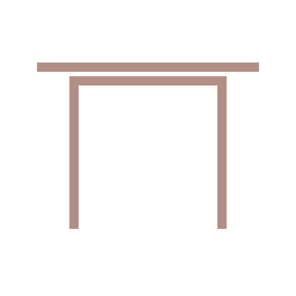 Simple Desk Line Filled Icon - IconBunny