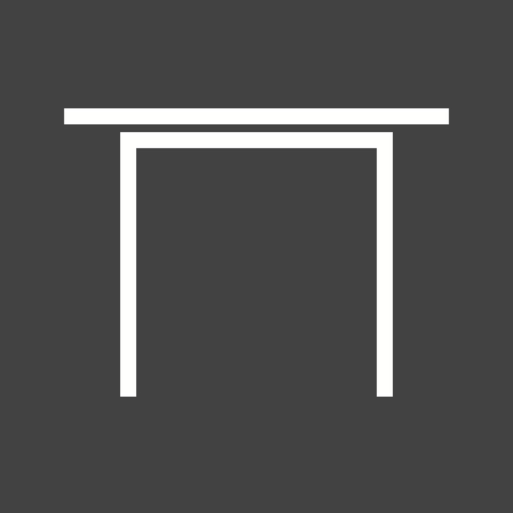 Simple Desk Line Inverted Icon - IconBunny
