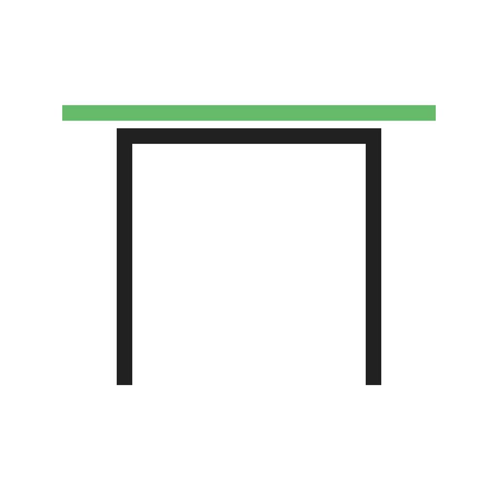 Simple Desk Line Green Black Icon - IconBunny
