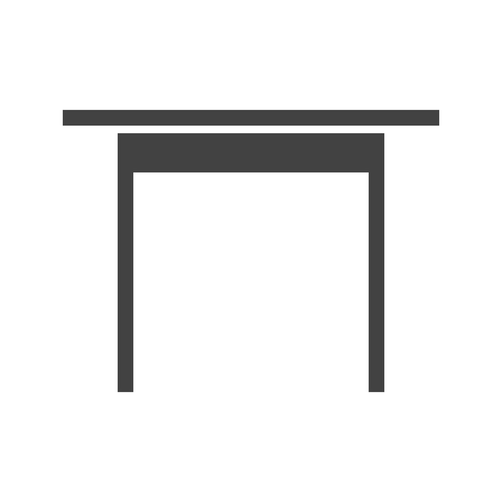Simple Desk Glyph Icon - IconBunny