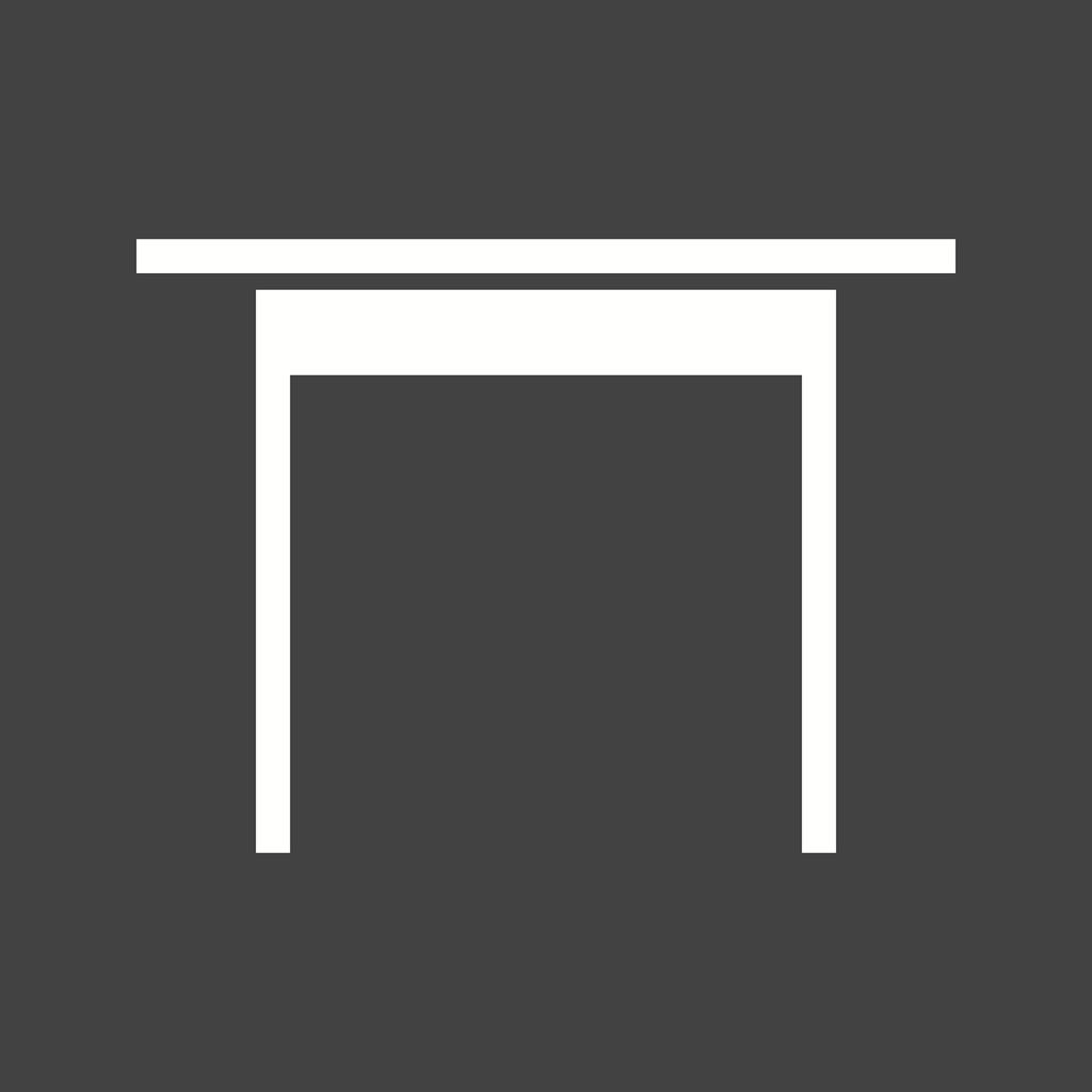 Simple Desk Glyph Inverted Icon - IconBunny