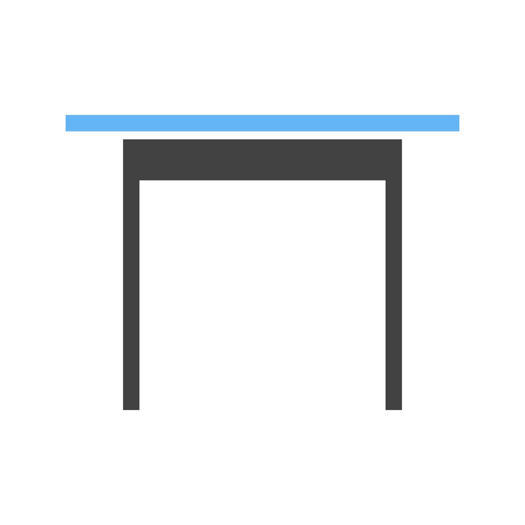 Simple Desk Blue Black Icon - IconBunny