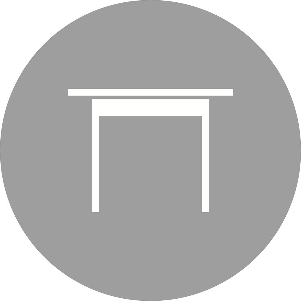 Simple Desk Flat Round Icon - IconBunny