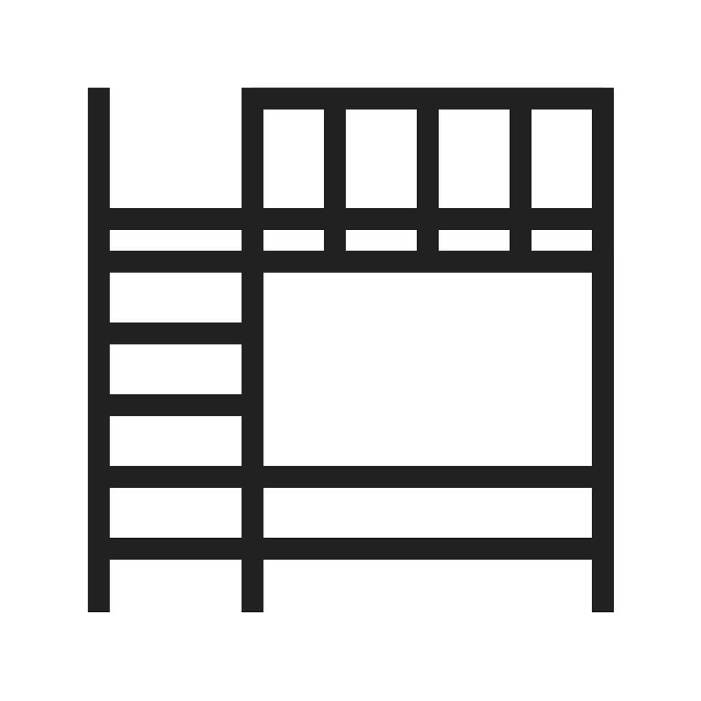 Bunk bed Line Icon - IconBunny
