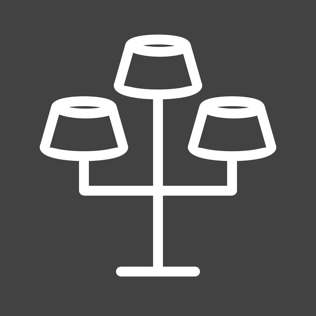 Lamps Stand Line Inverted Icon - IconBunny