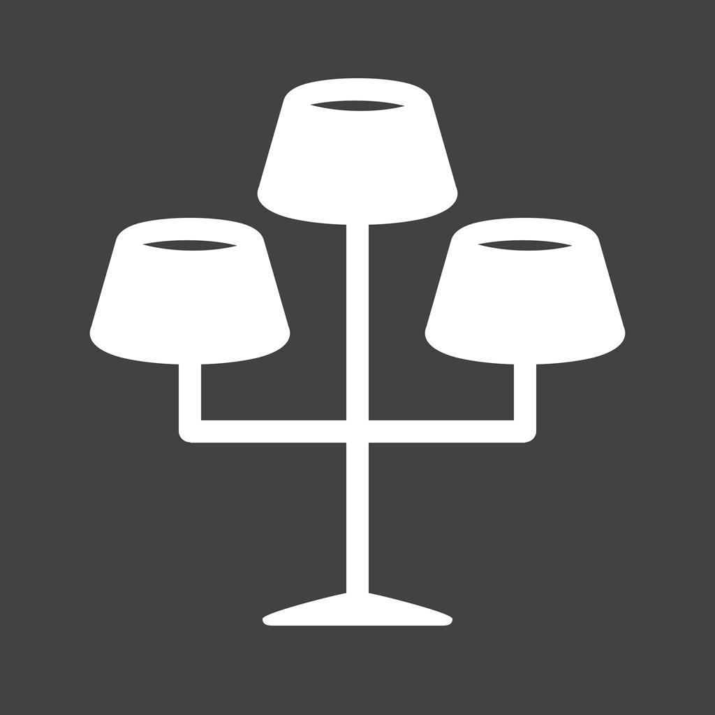 Lamps Stand Glyph Inverted Icon - IconBunny