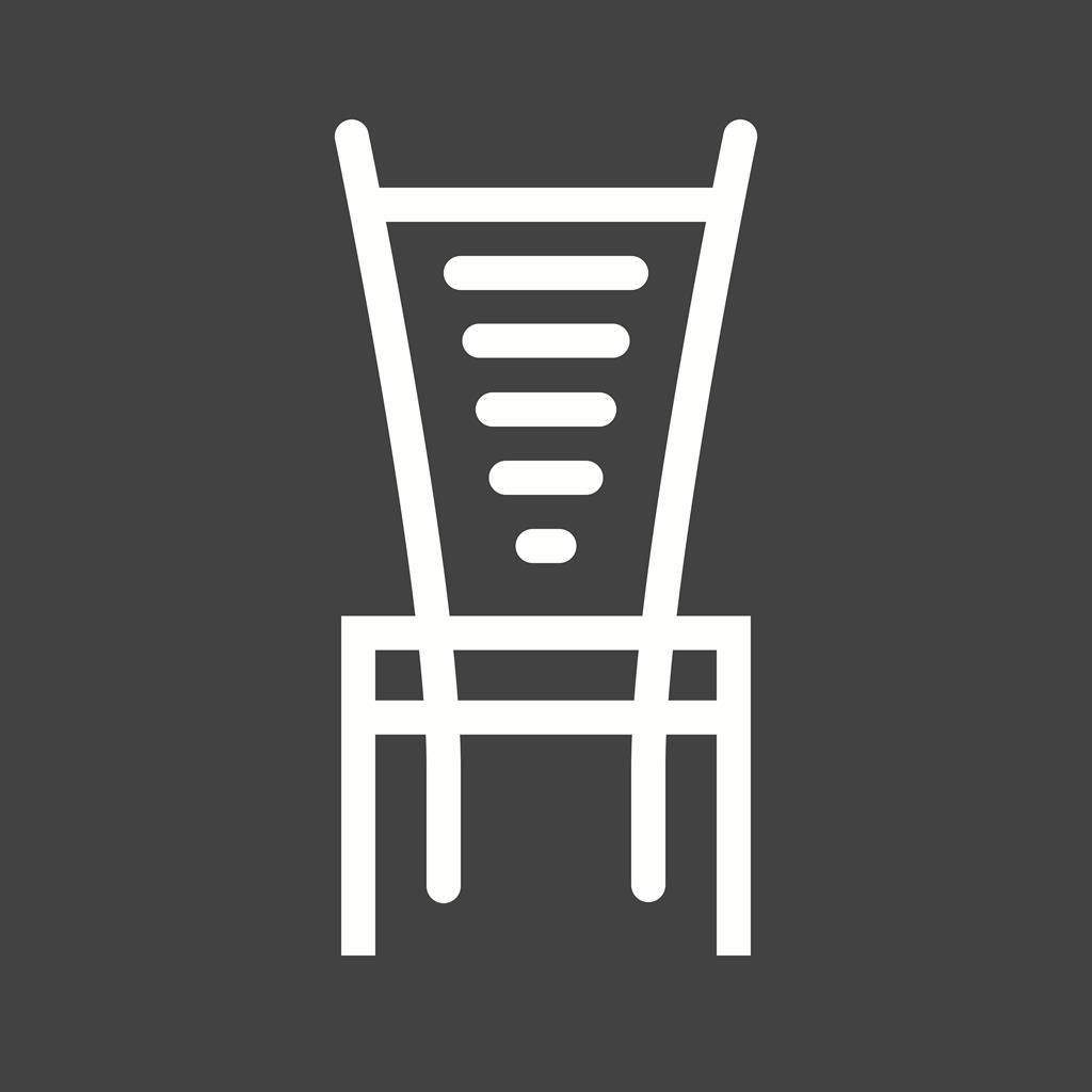 Conference Room Chair Line Inverted Icon - IconBunny