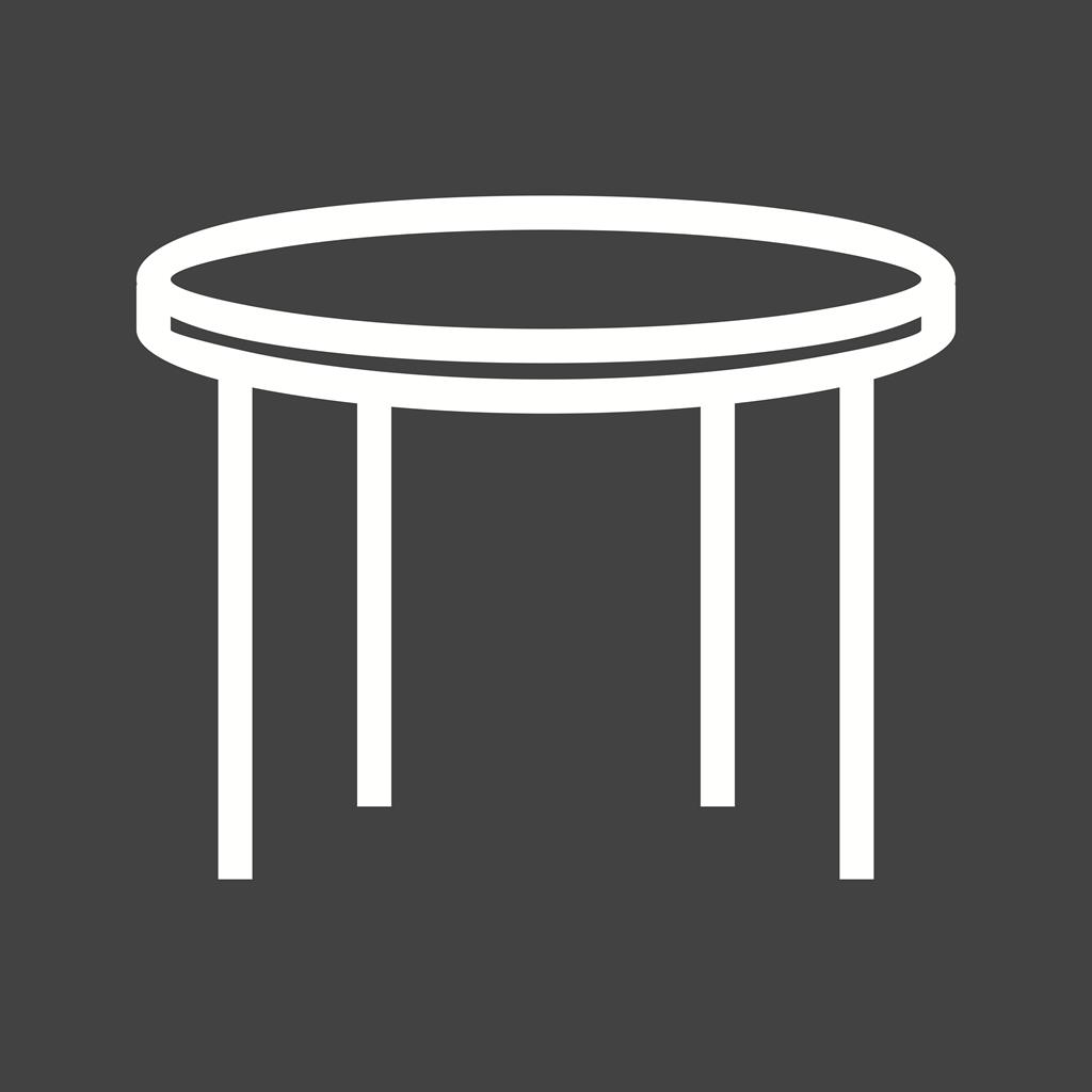 Conference Table Line Inverted Icon - IconBunny