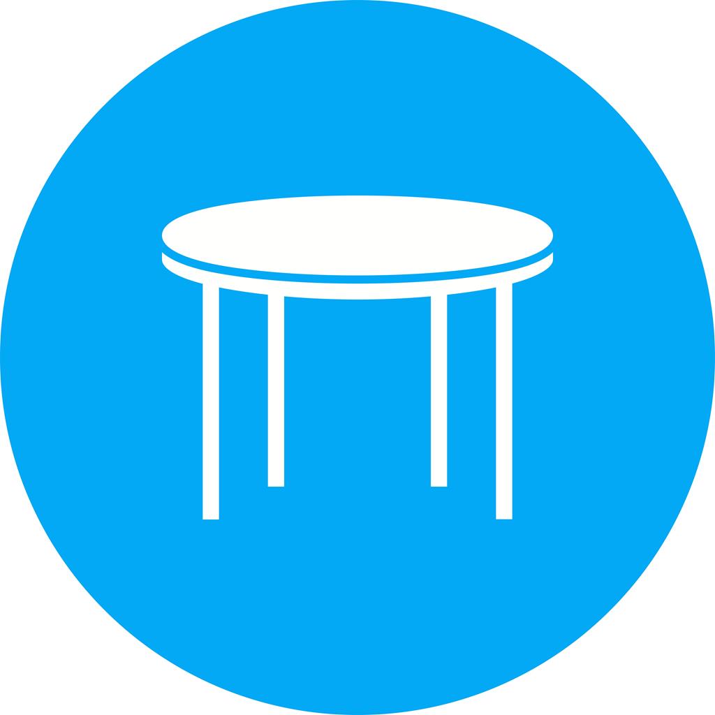 Conference Table Flat Round Icon - IconBunny