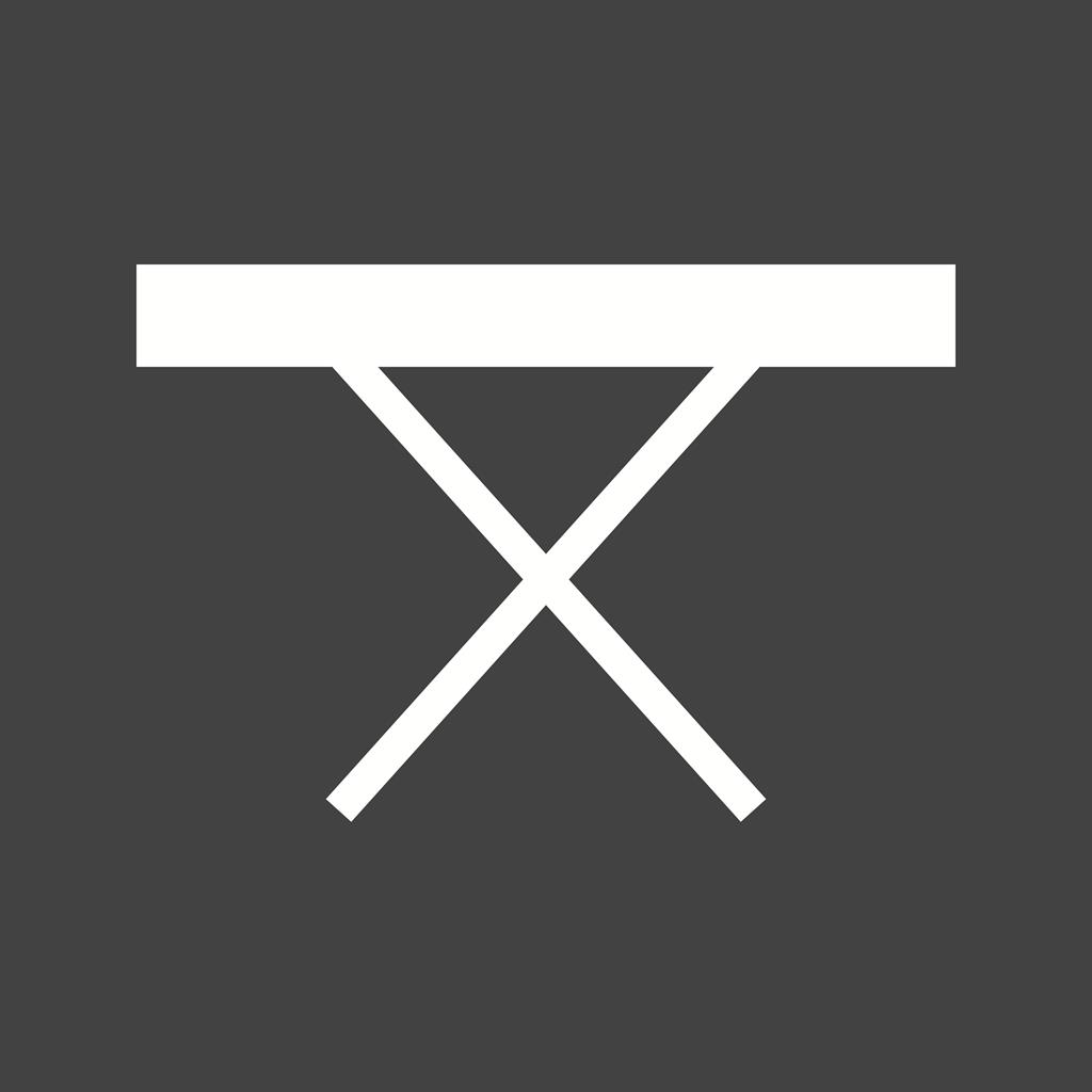 Tea Table Glyph Inverted Icon - IconBunny