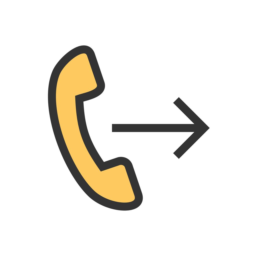 Call forwarding Line Filled Icon - IconBunny