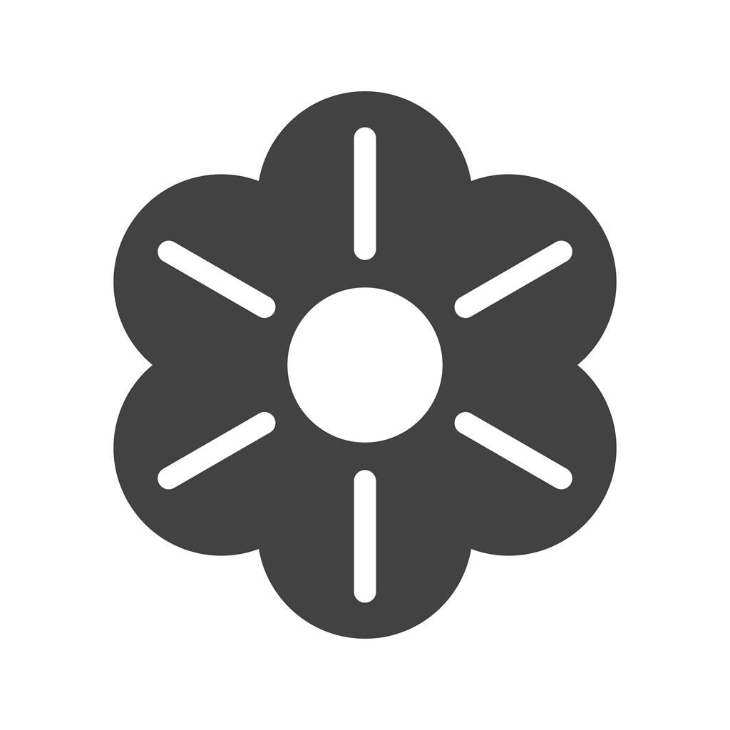Flower Glyph Icon - IconBunny