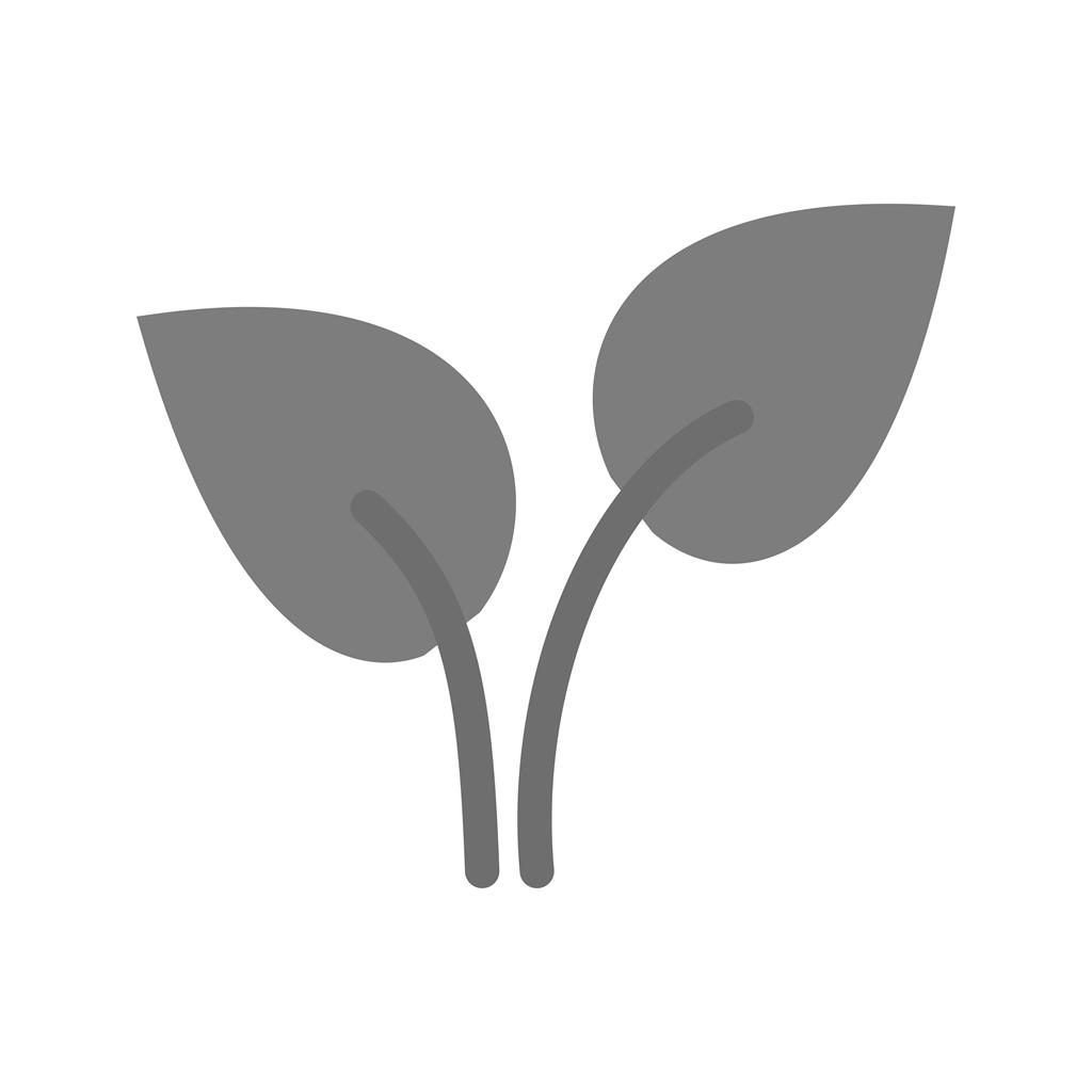 Leaves Greyscale Icon - IconBunny