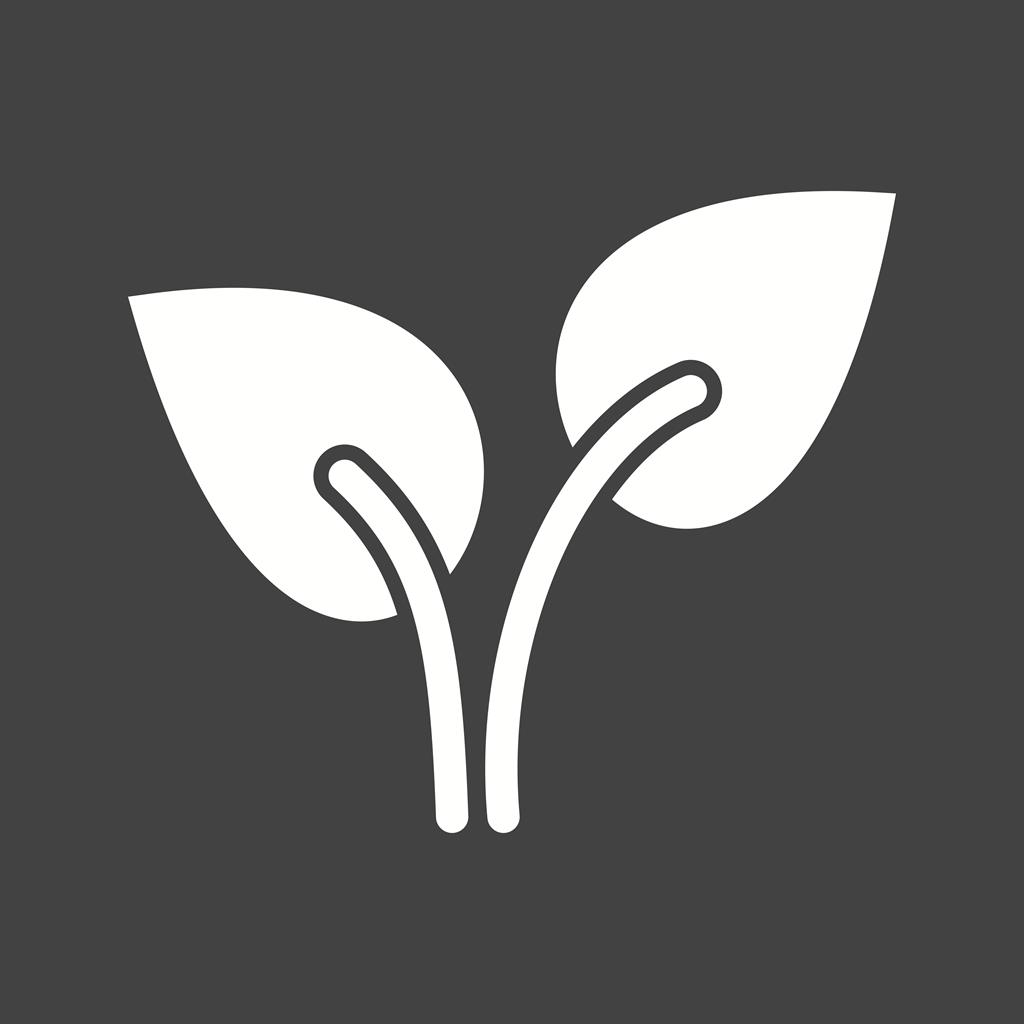 Leaves Glyph Inverted Icon - IconBunny