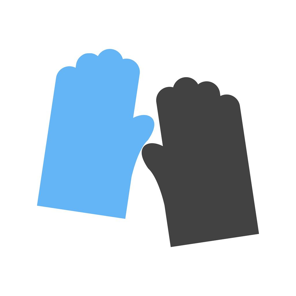 Gardening Gloves Blue Black Icon - IconBunny