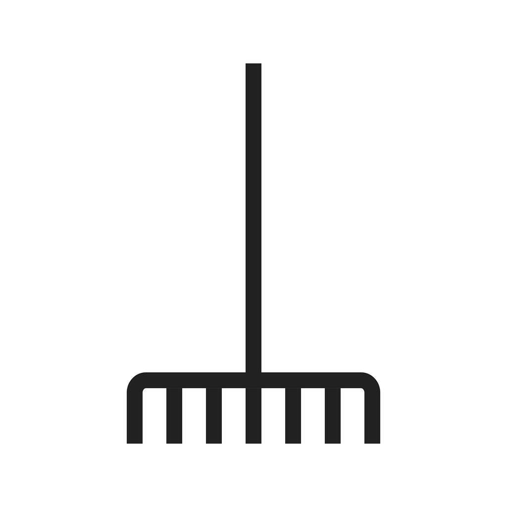 Fork picking leaves Line Icon - IconBunny