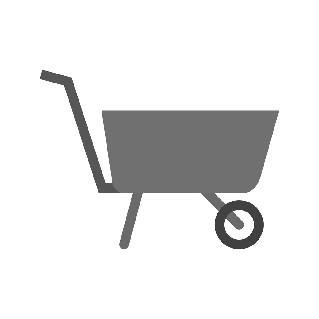 Garden Cart Greyscale Icon - IconBunny