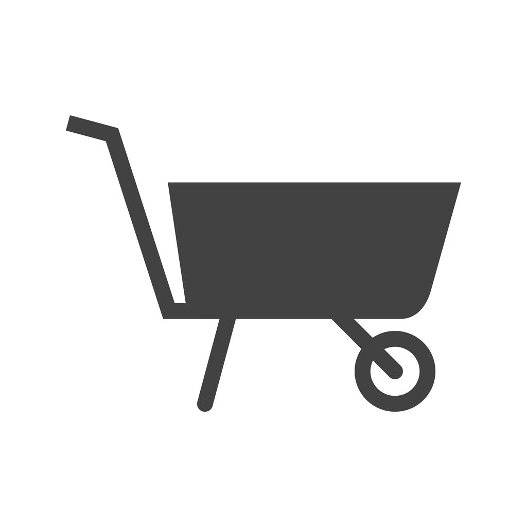 Garden Cart Glyph Icon - IconBunny