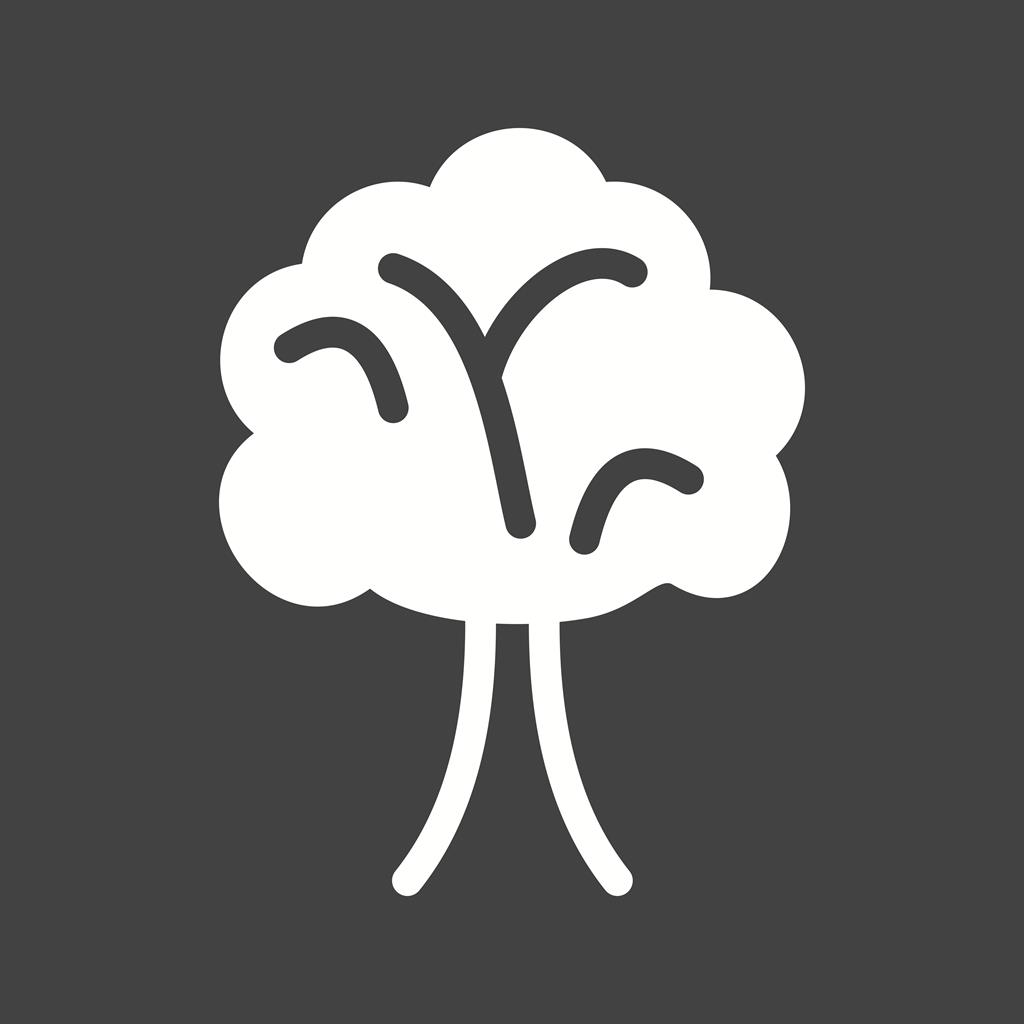 Tree Glyph Inverted Icon - IconBunny