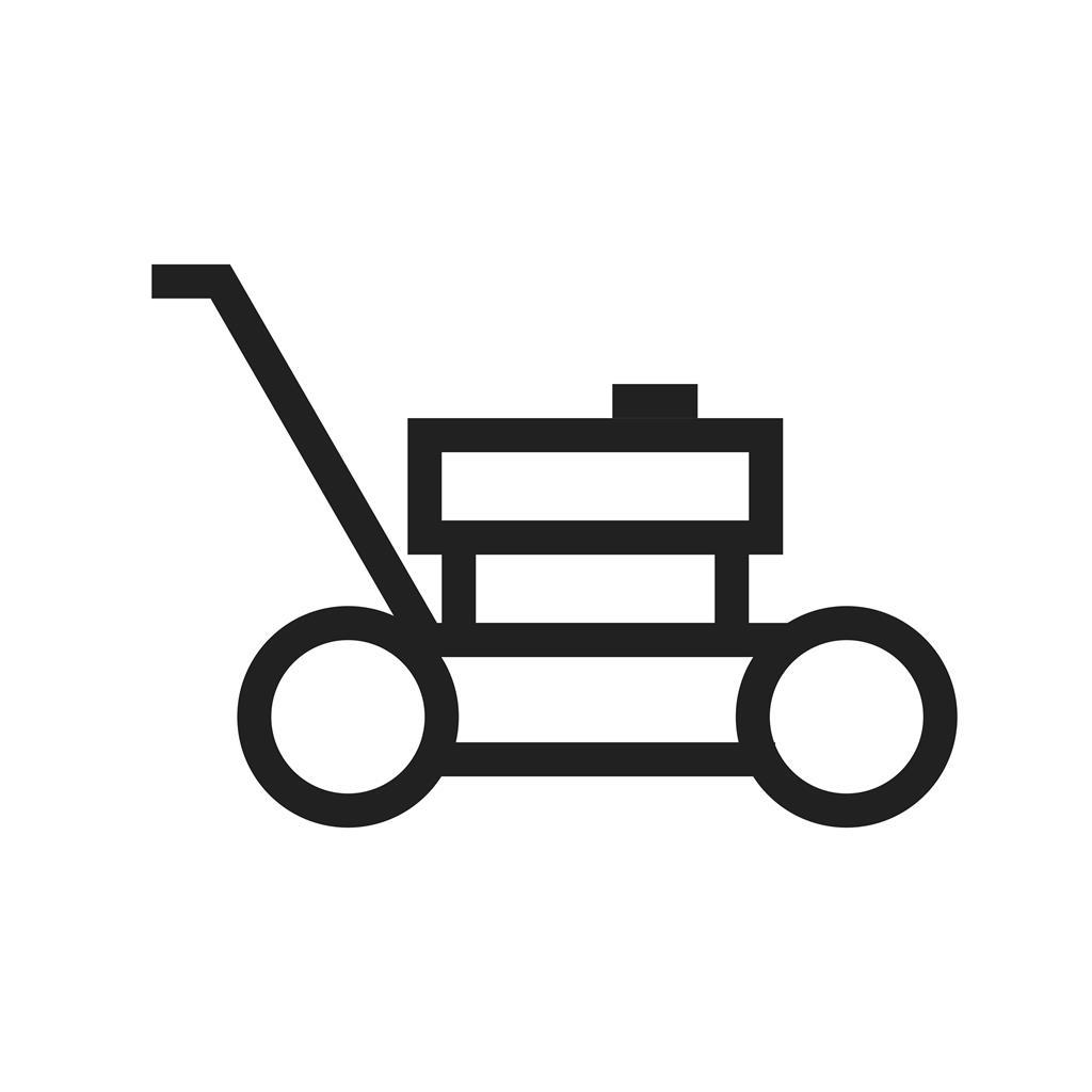 Lawn Mower Line Icon - IconBunny