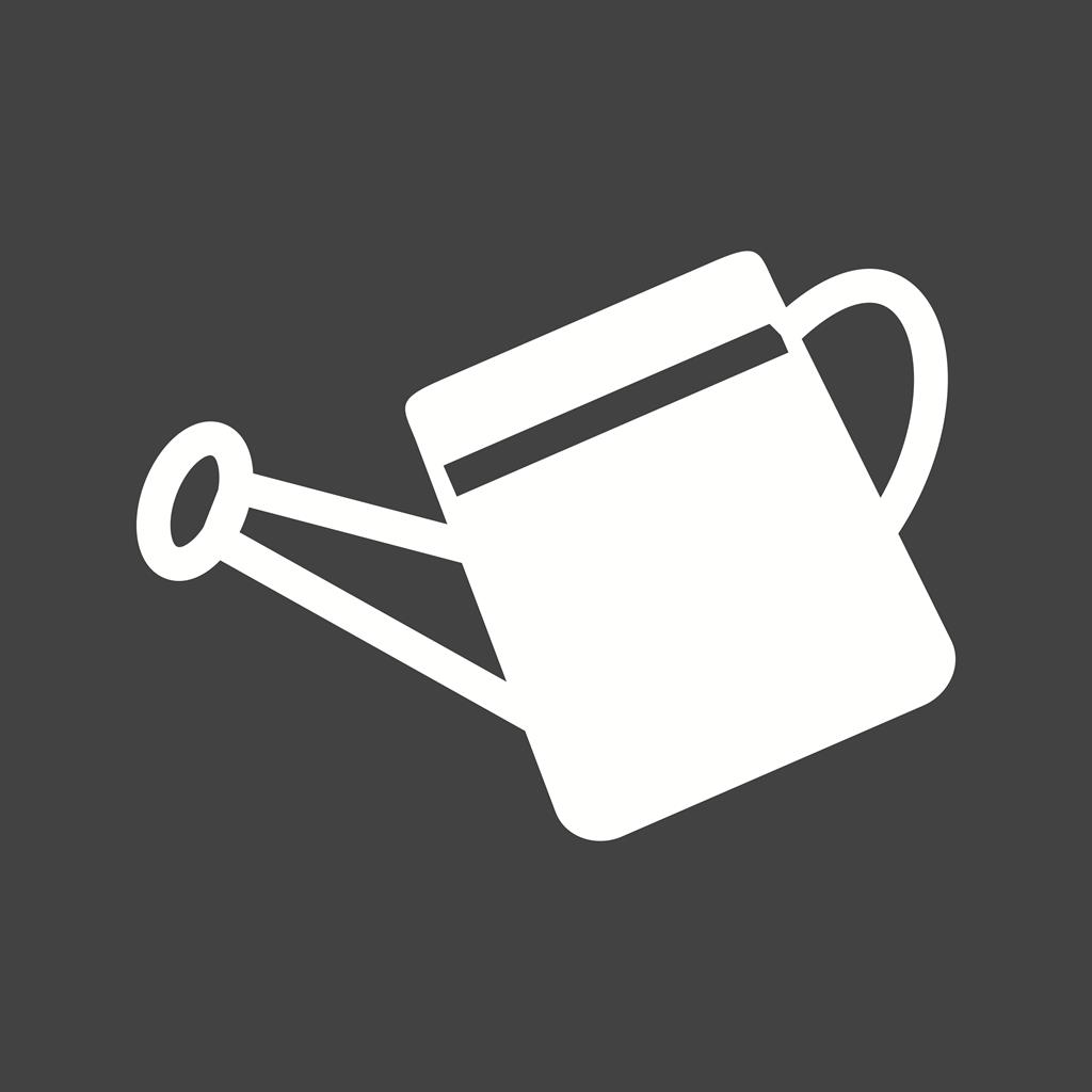 Watering tool Glyph Inverted Icon - IconBunny