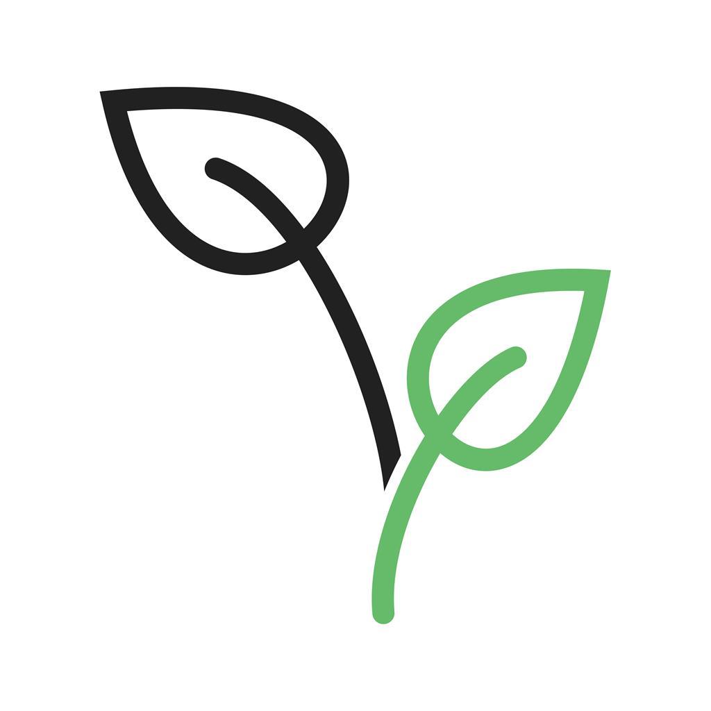 Growing Plant Line Green Black Icon - IconBunny