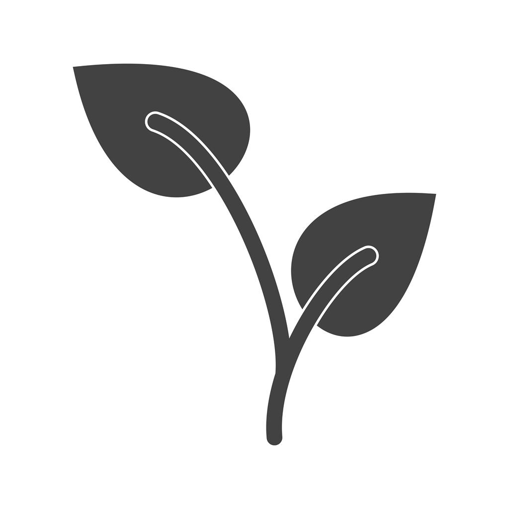 Growing Plant Glyph Icon - IconBunny