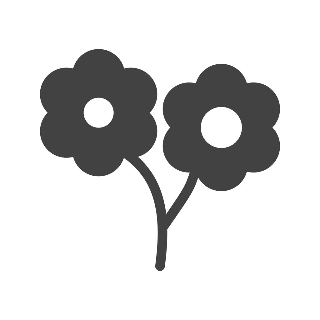 Small flowers Glyph Icon - IconBunny