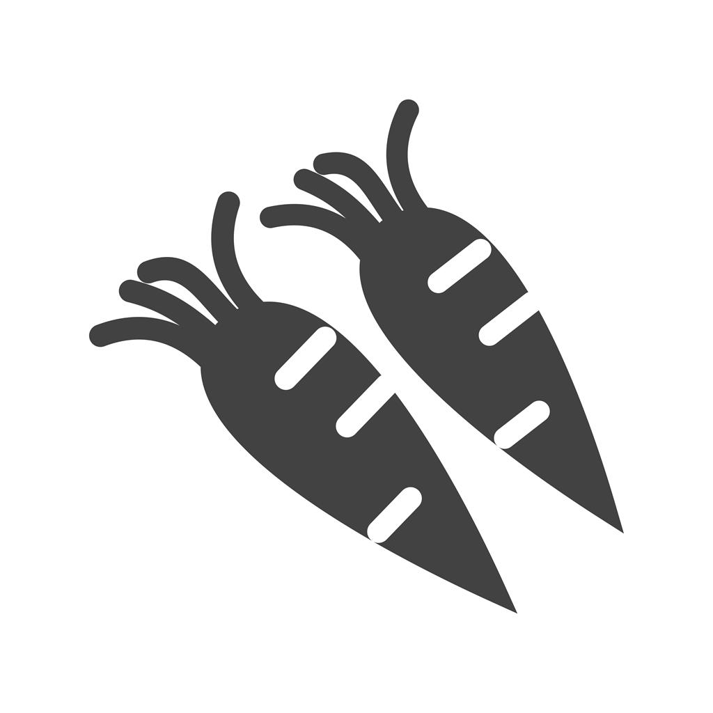 Carrots Glyph Icon - IconBunny
