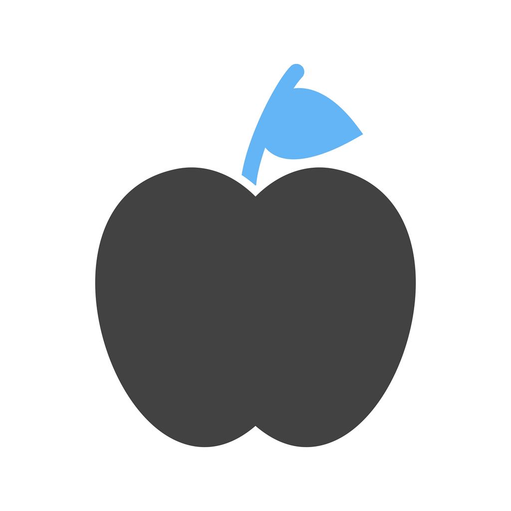 Apples Blue Black Icon - IconBunny
