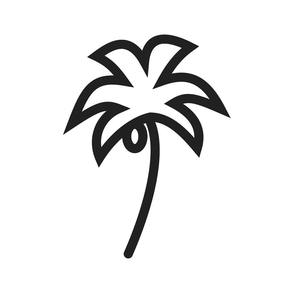 Coconut trees Line Icon - IconBunny