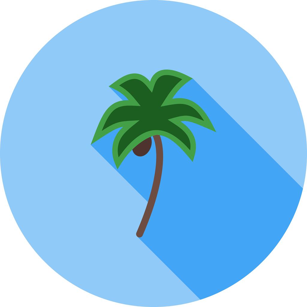 Coconut trees Flat Shadowed Icon - IconBunny