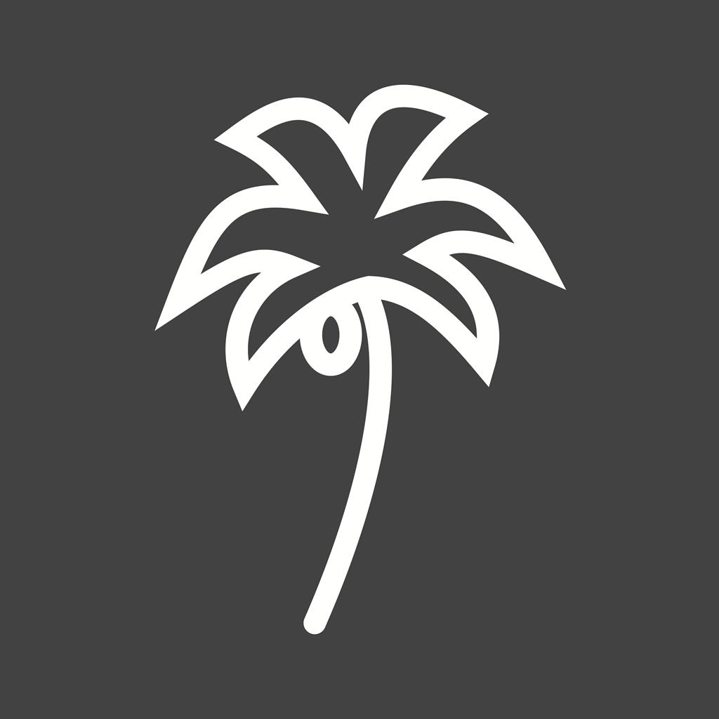 Coconut trees Line Inverted Icon - IconBunny
