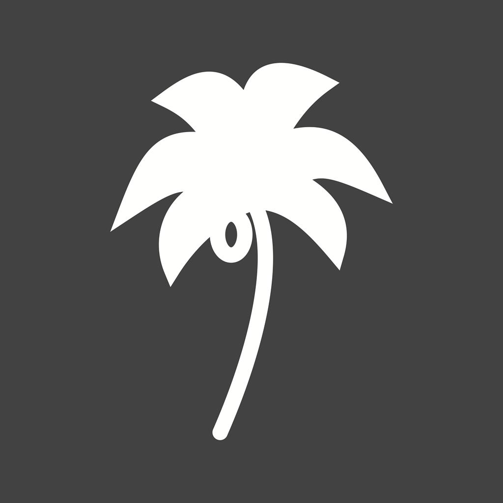 Coconut trees Glyph Inverted Icon - IconBunny