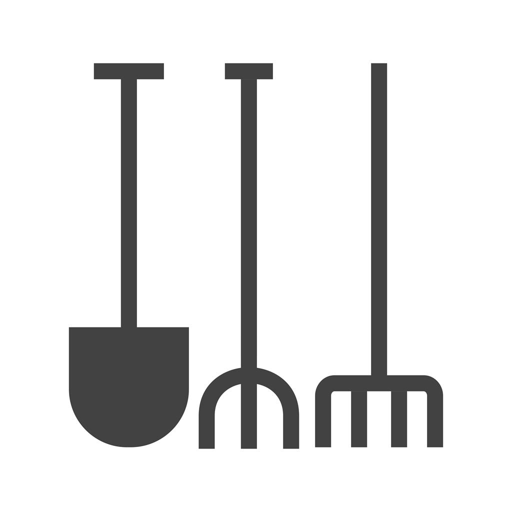 Gardening Tools Glyph Icon - IconBunny
