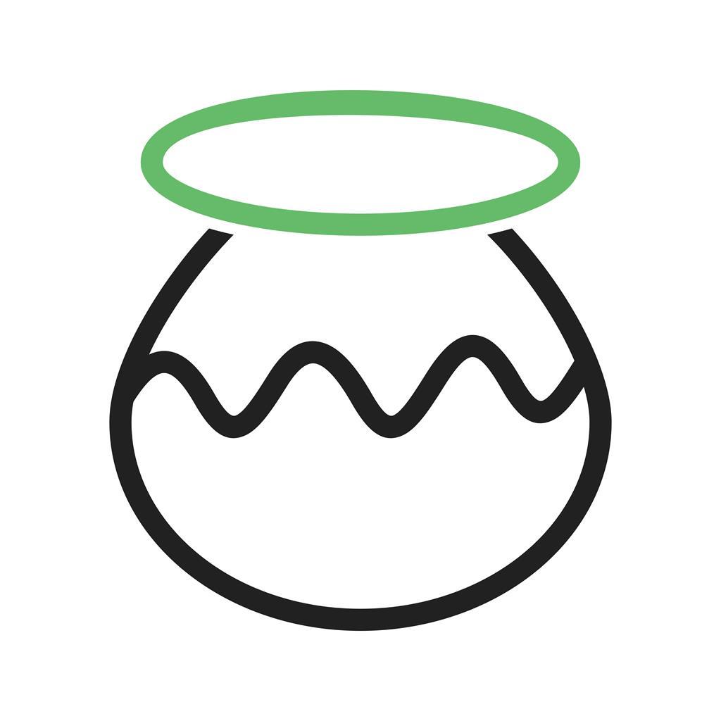 Plant Pot Line Green Black Icon - IconBunny