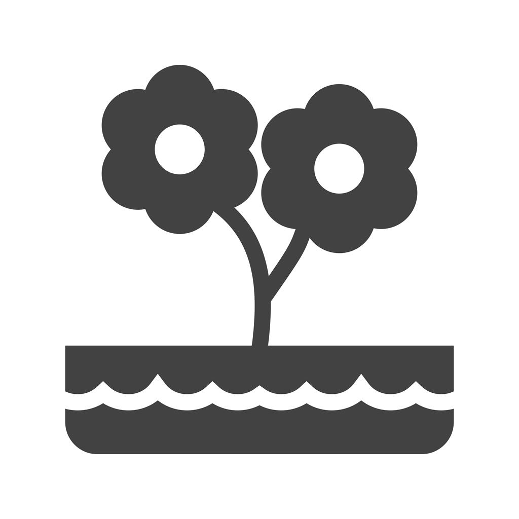 Flower Pot Glyph Icon - IconBunny