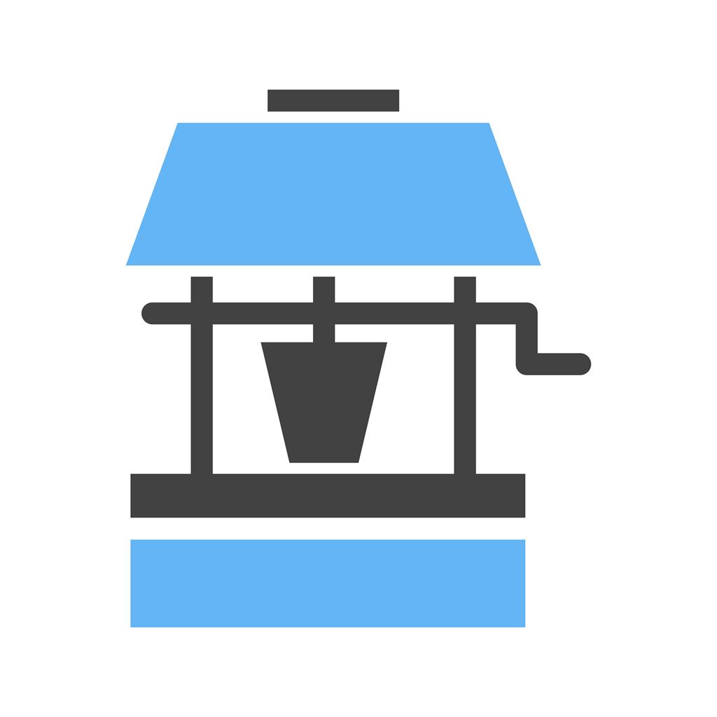 Water Well Blue Black Icon - IconBunny