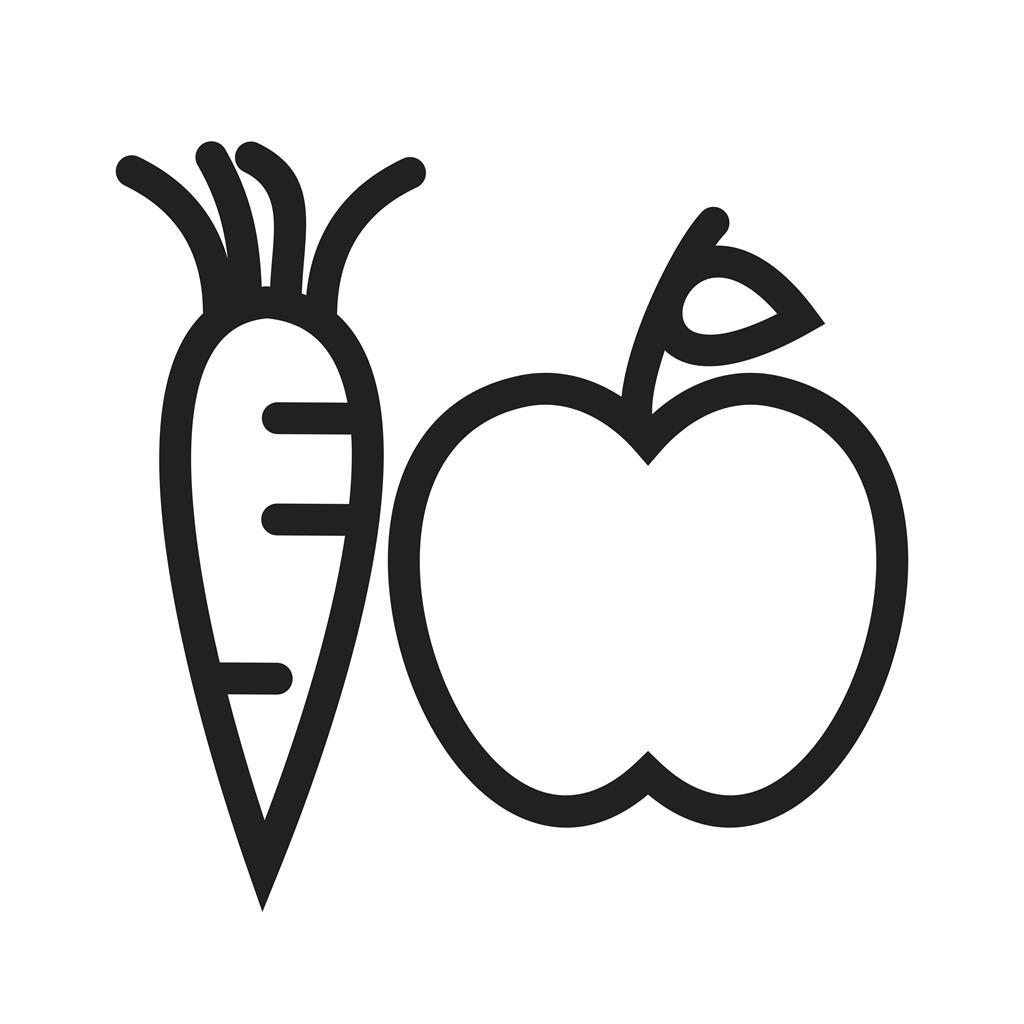 Fruits & Vegetables Line Icon - IconBunny