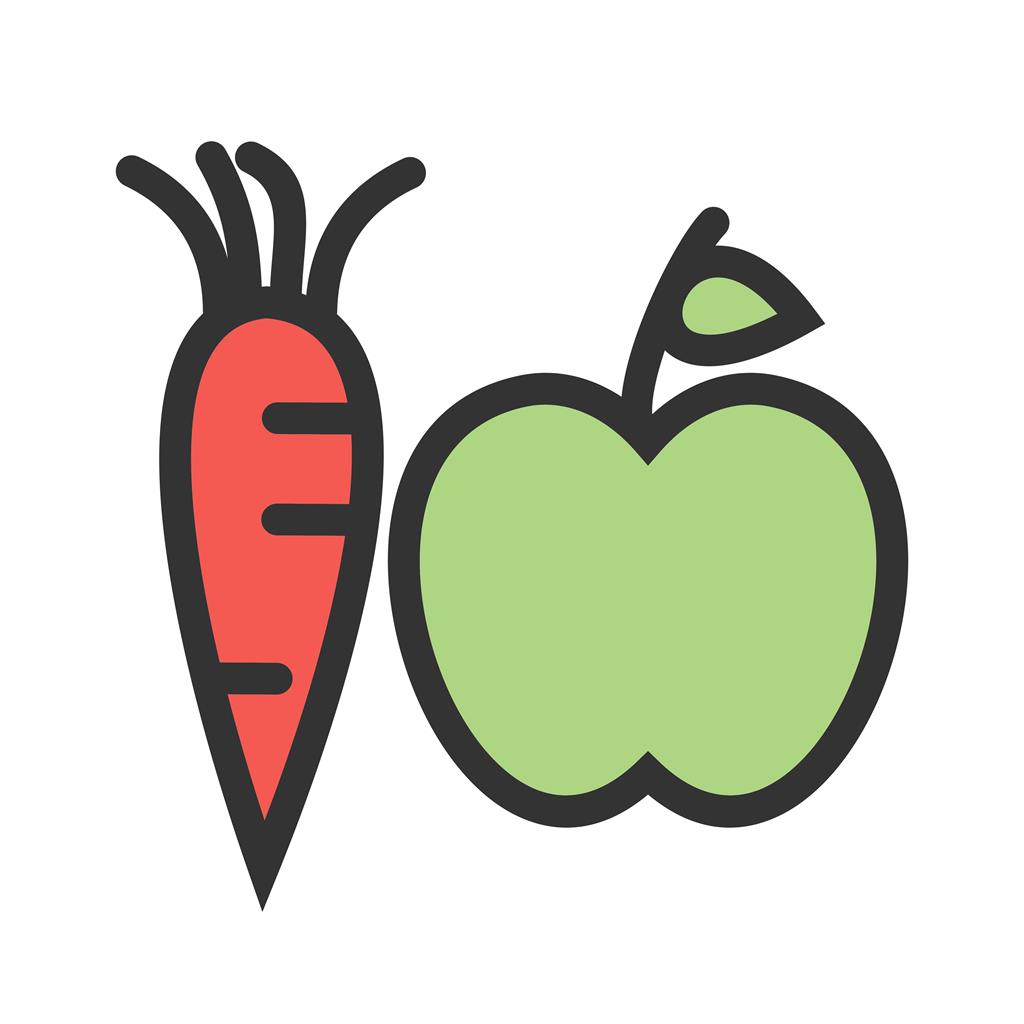Fruits & Vegetables Line Filled Icon - IconBunny