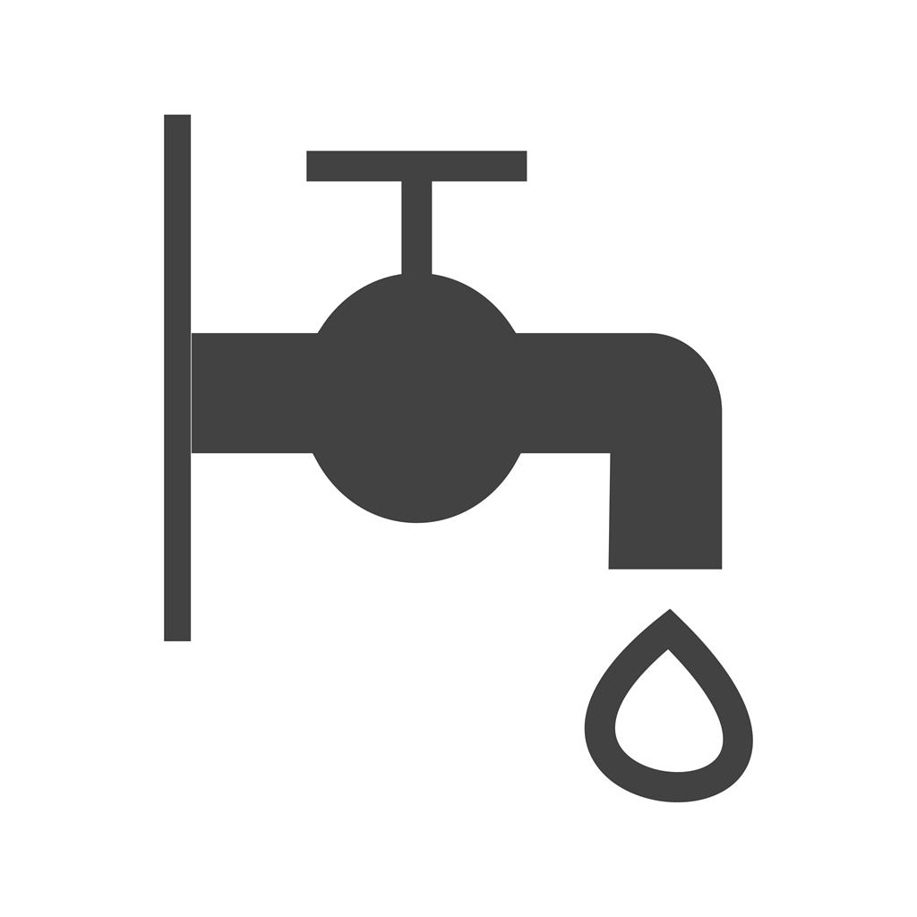 Water Tap Glyph Icon - IconBunny