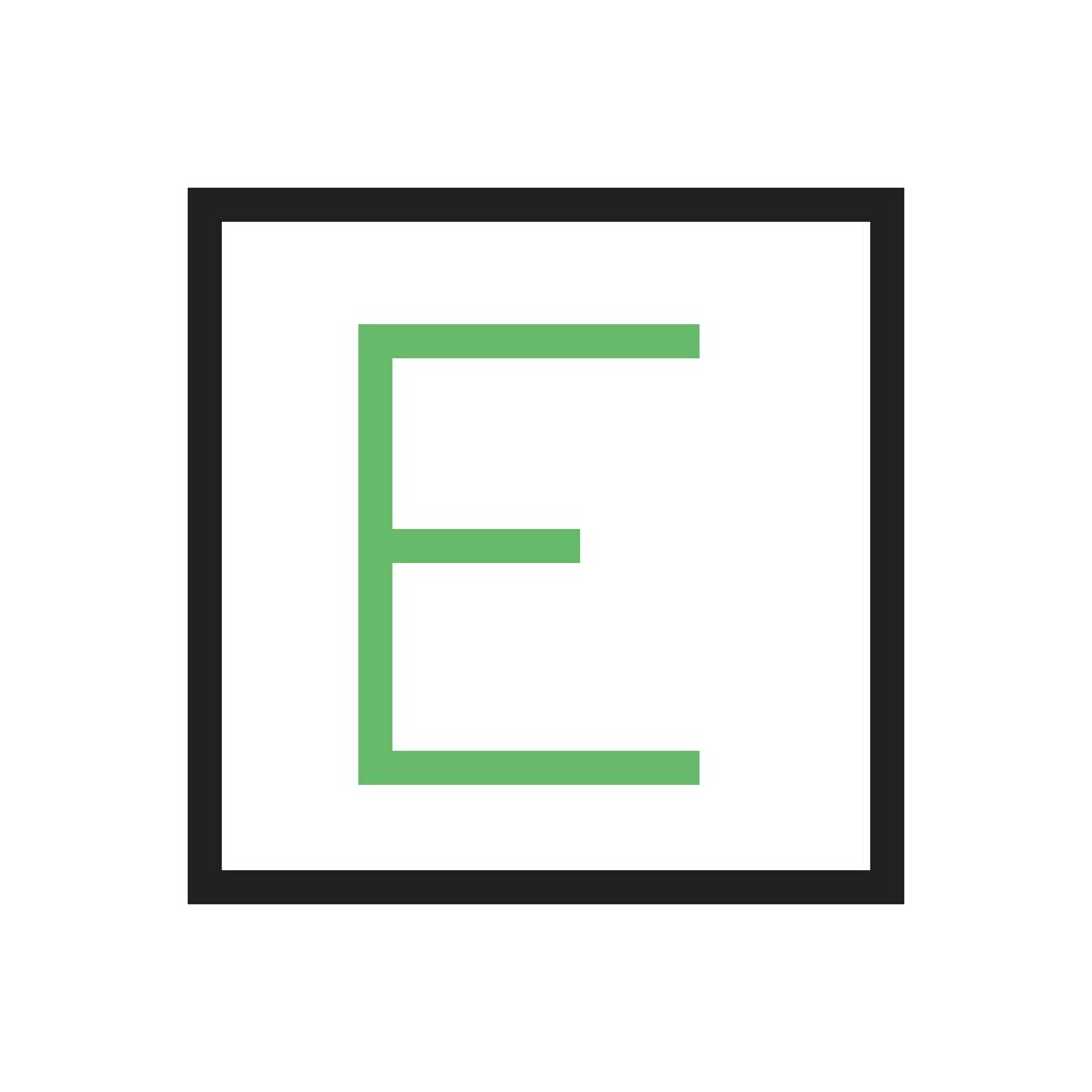 Edge Line Green Black Icon - IconBunny
