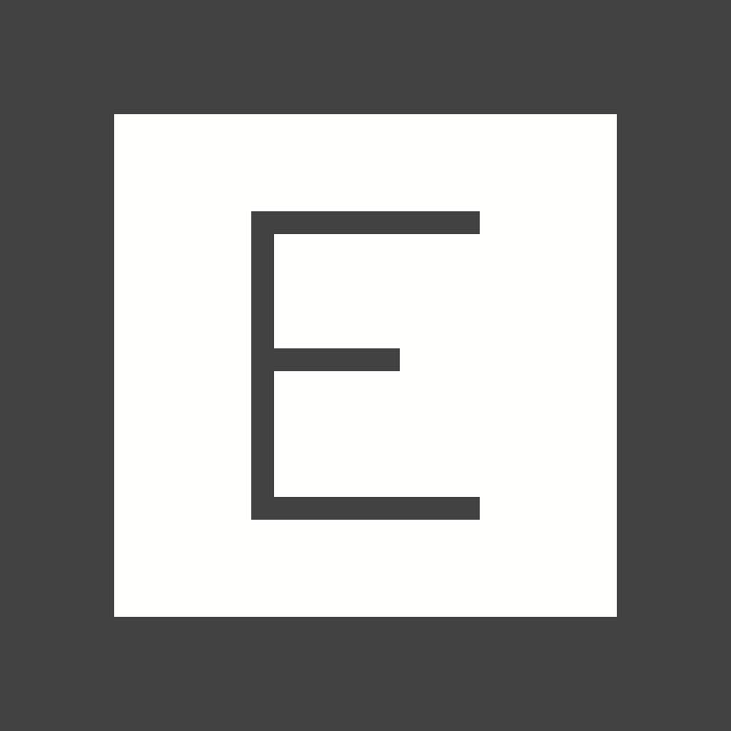 Edge Glyph Inverted Icon - IconBunny