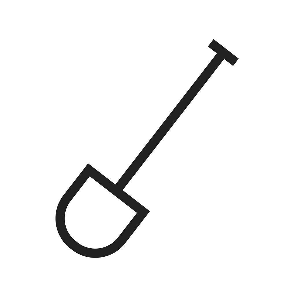 Hand Shovel Line Icon - IconBunny