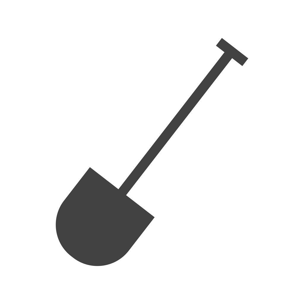 Hand Shovel Glyph Icon - IconBunny