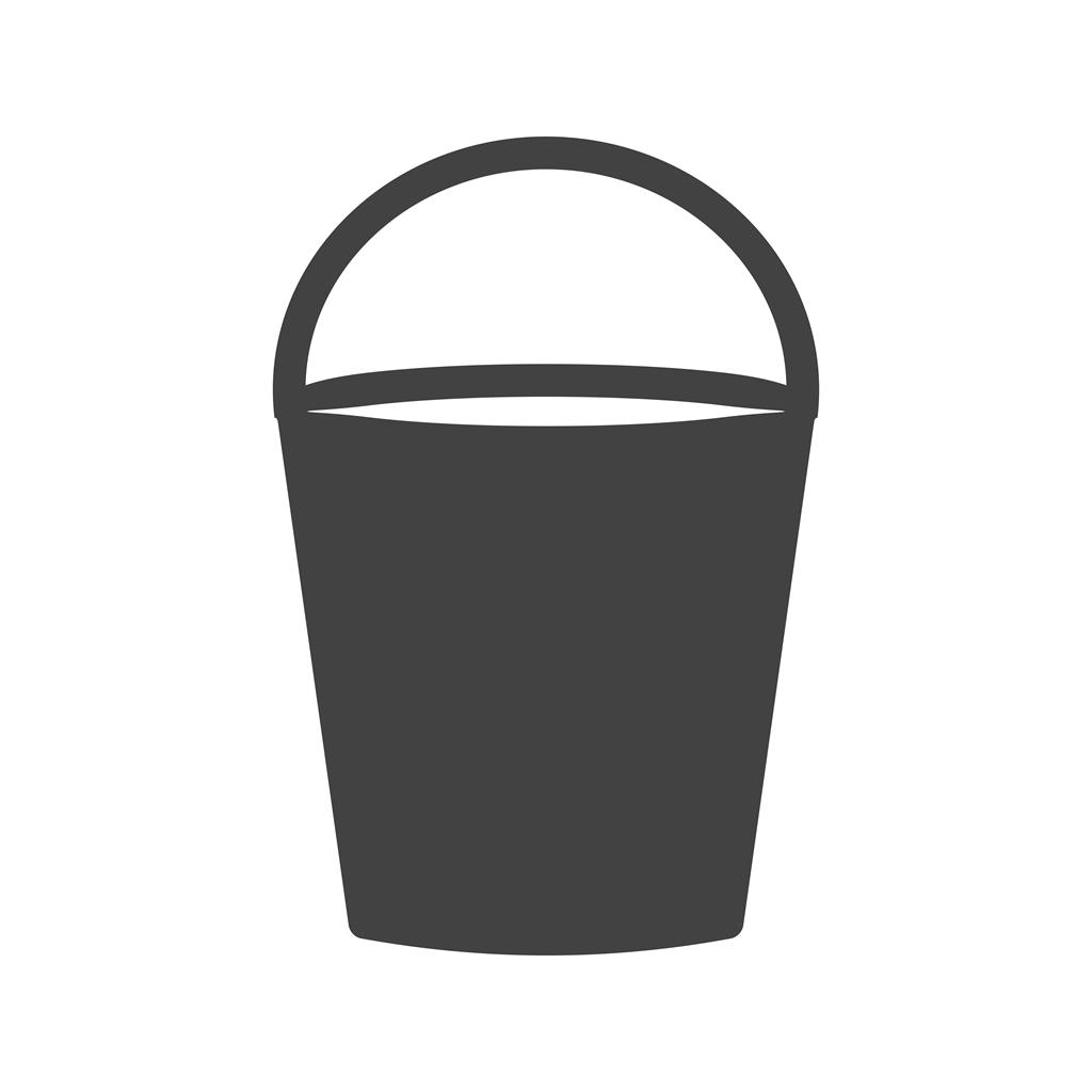 Water Bucket Glyph Icon - IconBunny