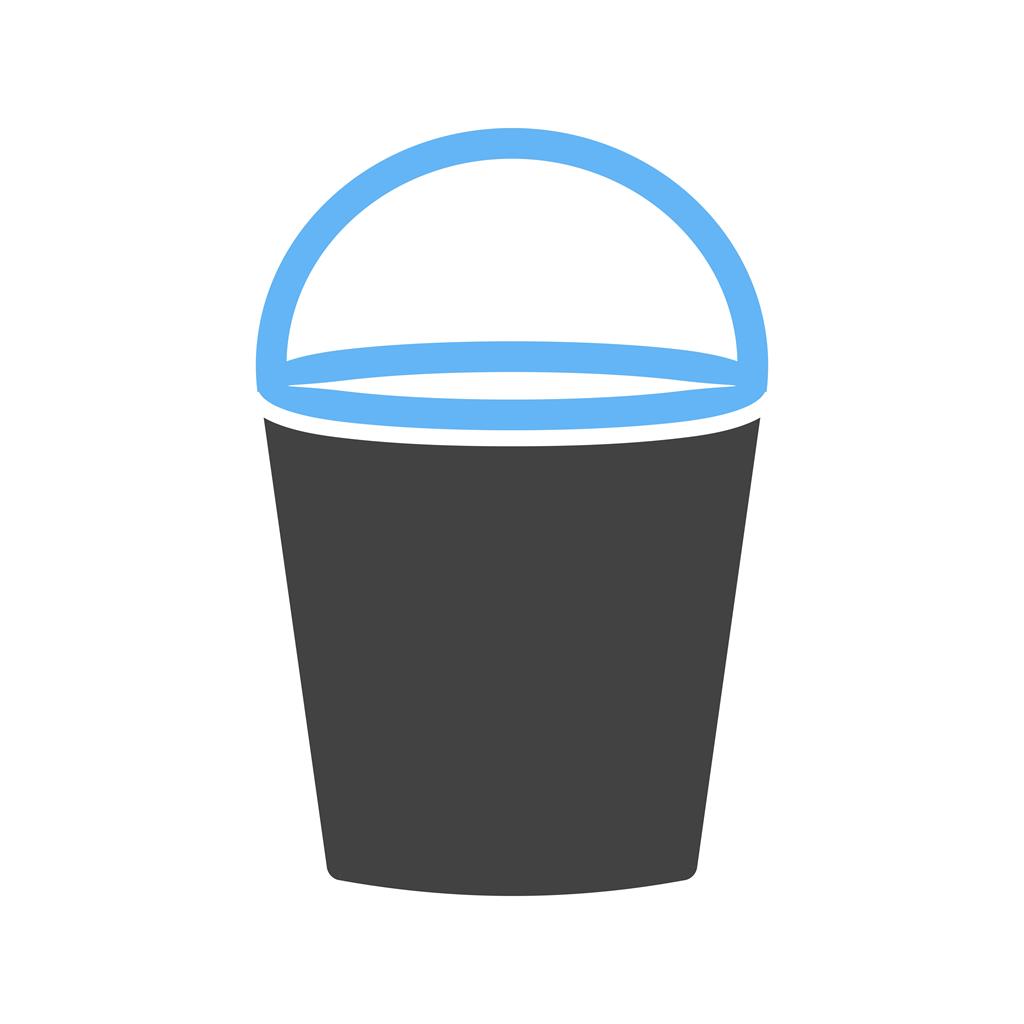 Water Bucket Blue Black Icon - IconBunny