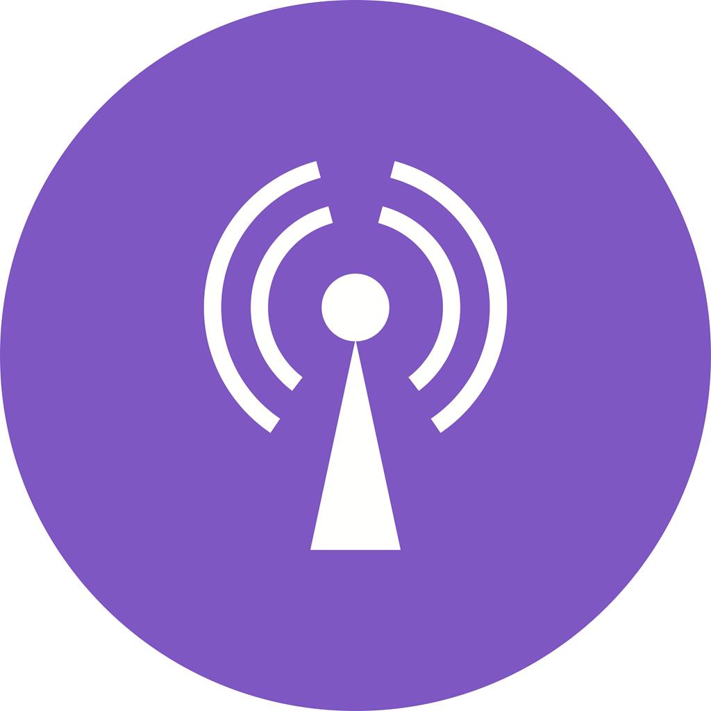 GPRS Flat Round Icon - IconBunny