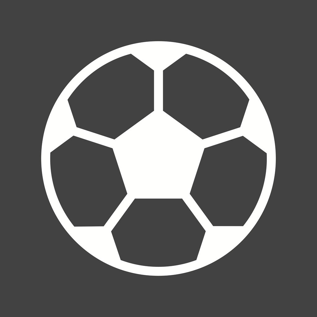 Football Glyph Inverted Icon - IconBunny