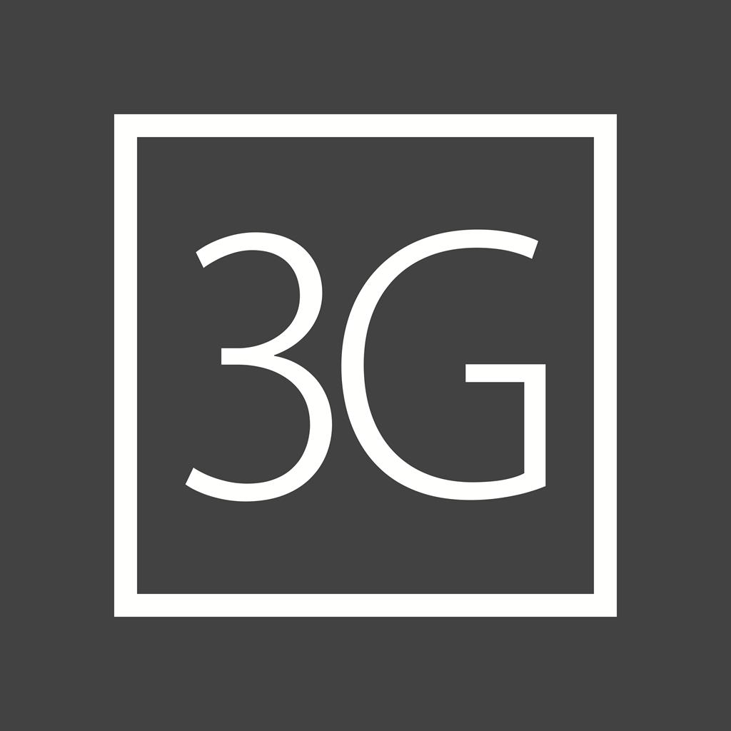 3G Line Inverted Icon - IconBunny